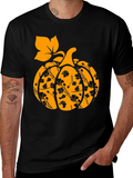 Floral Pumpkin T-Shirt - Fall Harvest Tee