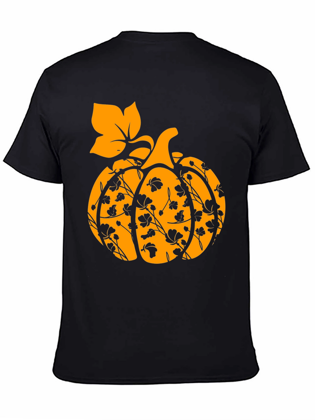 Floral Pumpkin T-Shirt - Fall Harvest Tee