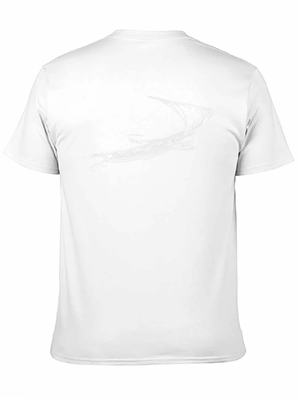 Abstract Line Art Black T-Shirt