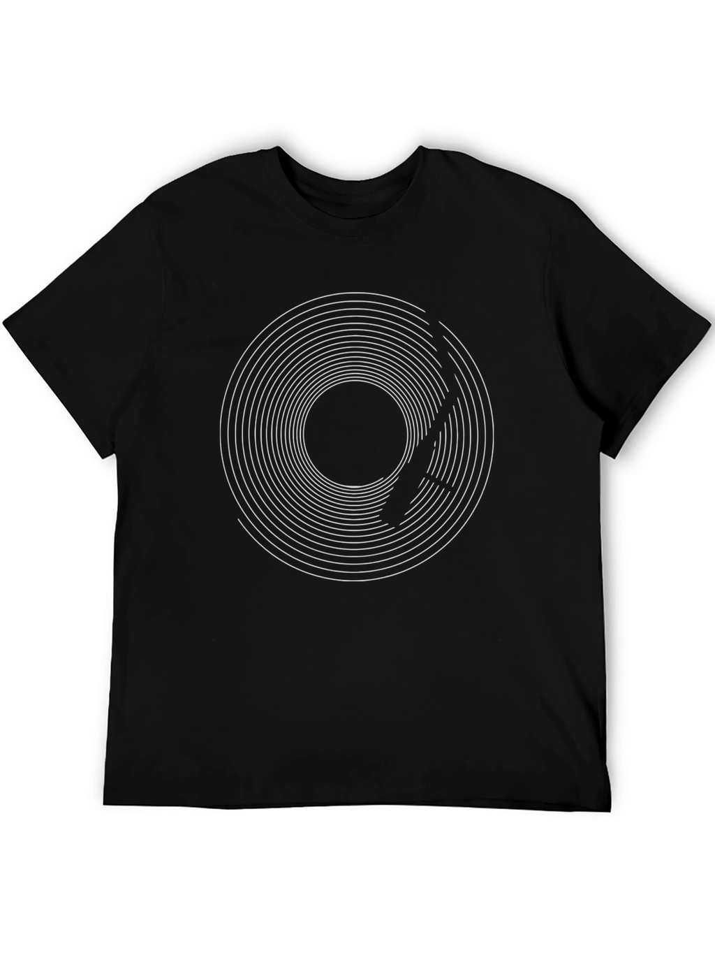 Vinyl Record Graphic Tee - Black