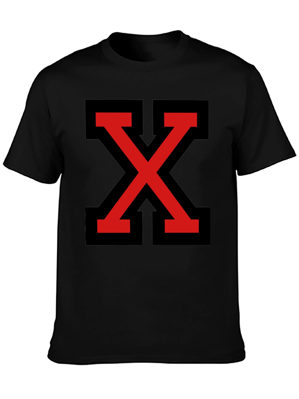 Bold Red X Graphic Tee - Modern Streetwear Style