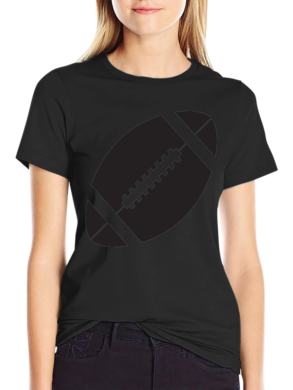 Football Graphic Black T-Shirt