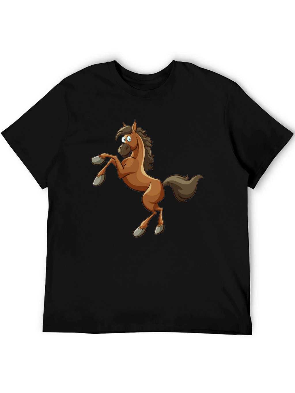 Funny Cartoon Horse Graphic T-Shirt