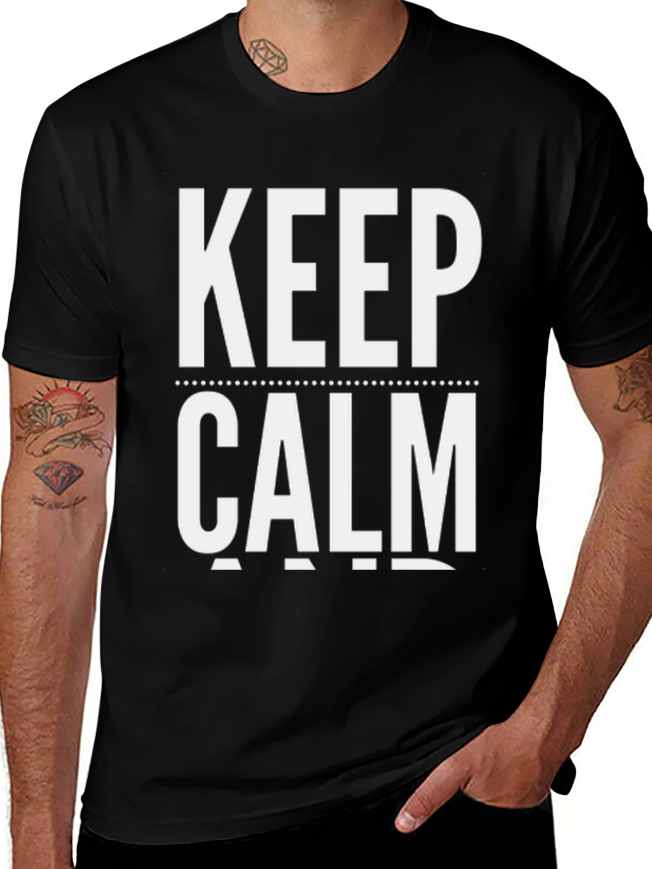 Keep Calm Graphic Tee - Black