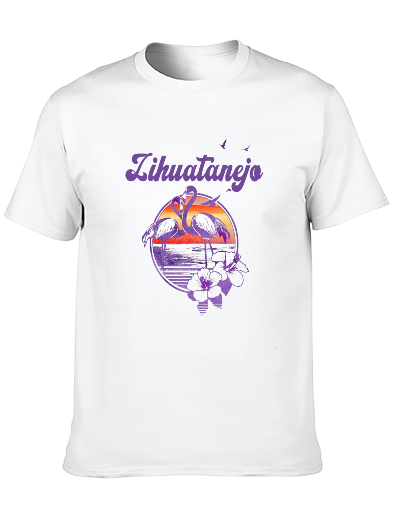 Zihuatanejo Flamingo Graphic T-Shirt