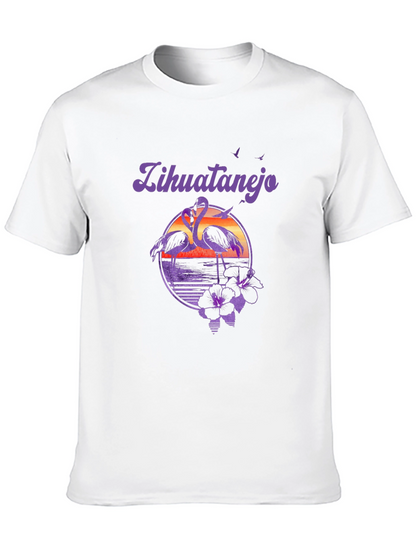 Zihuatanejo Flamingo Graphic T-Shirt