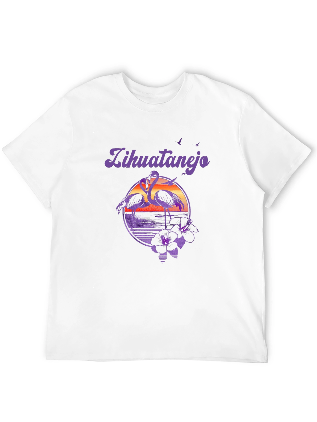 Zihuatanejo Flamingo Graphic T-Shirt