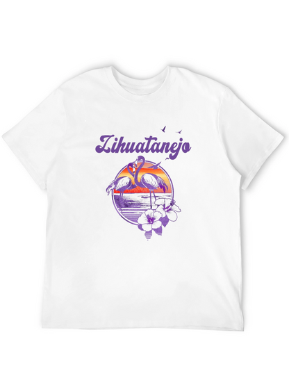 Zihuatanejo Flamingo Graphic T-Shirt