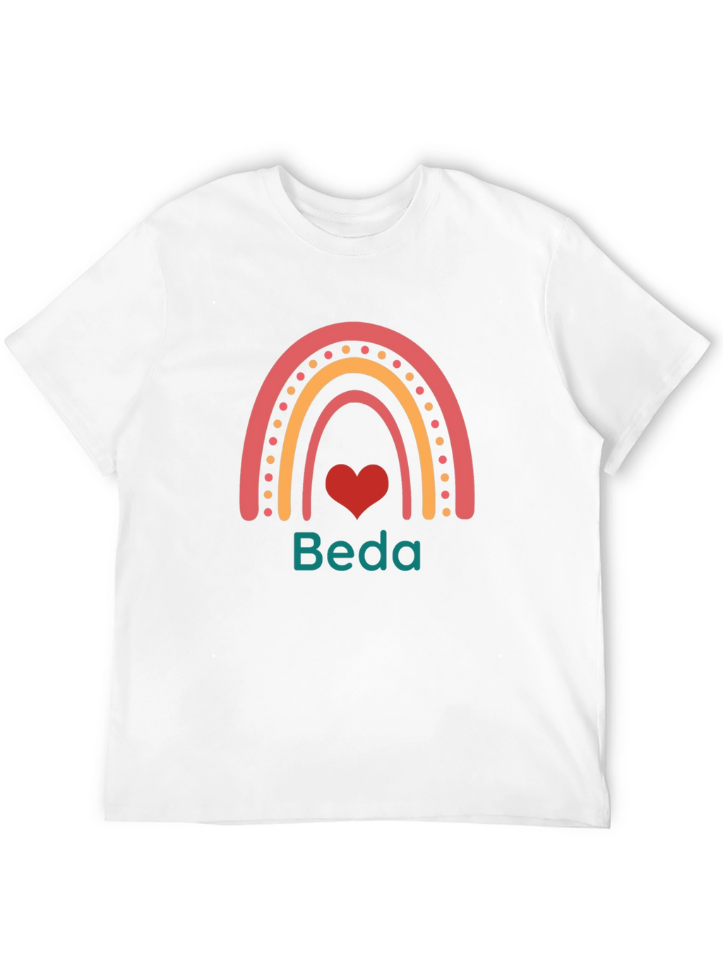 Rainbow Heart Personalized T-Shirt
