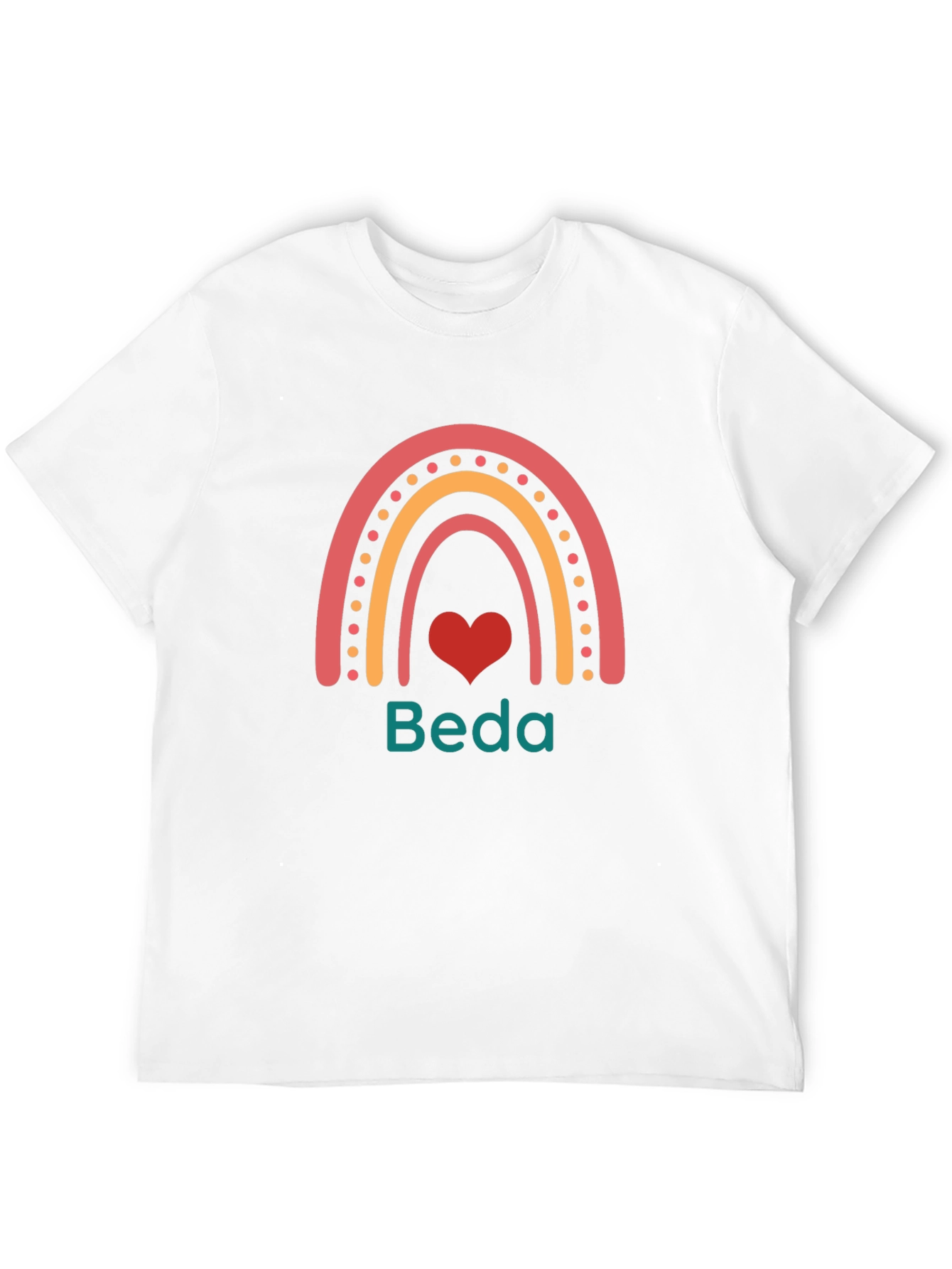 Rainbow Heart Personalized T-Shirt