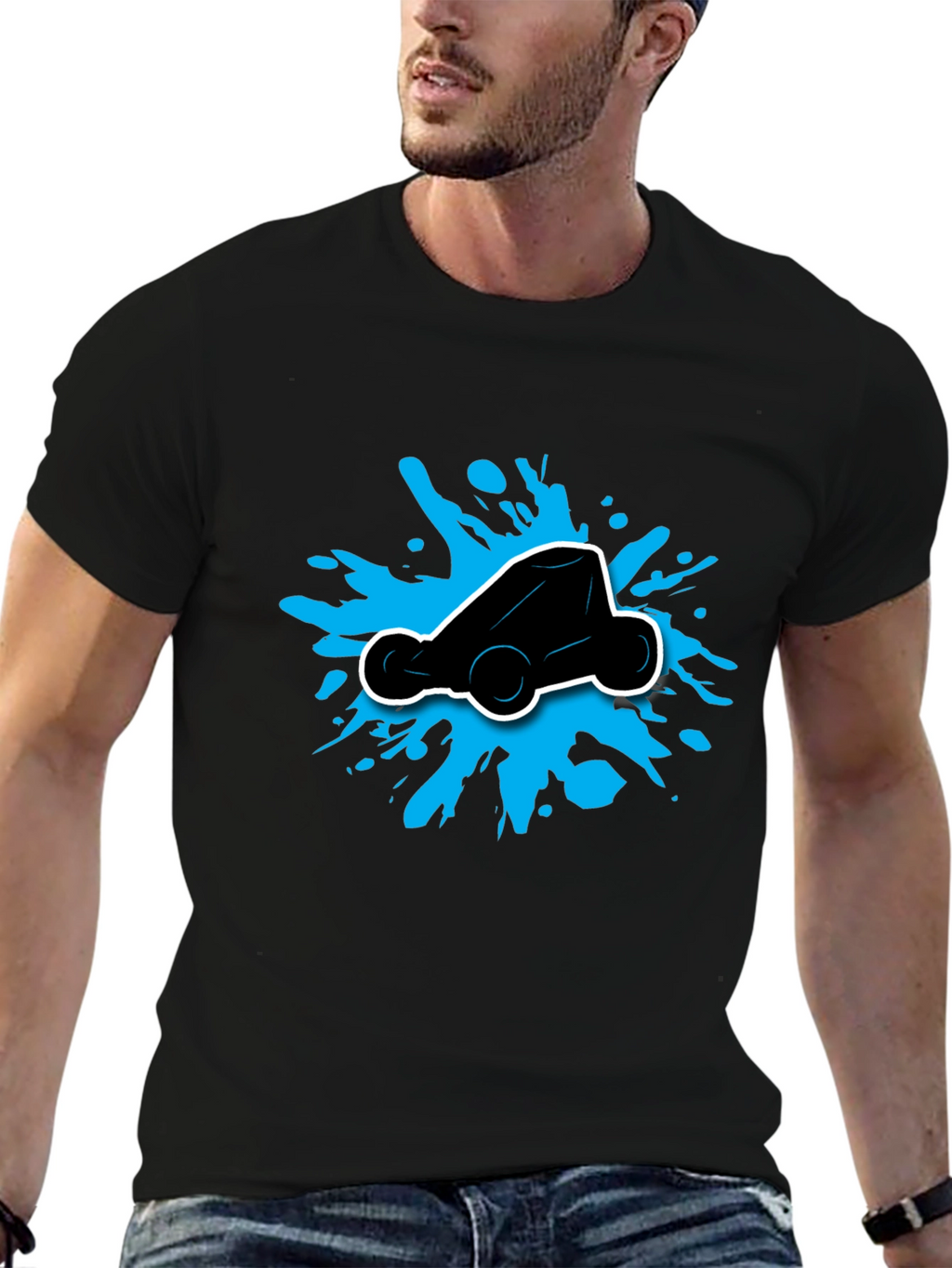Black Go-Kart Splatter Graphic T-Shirt