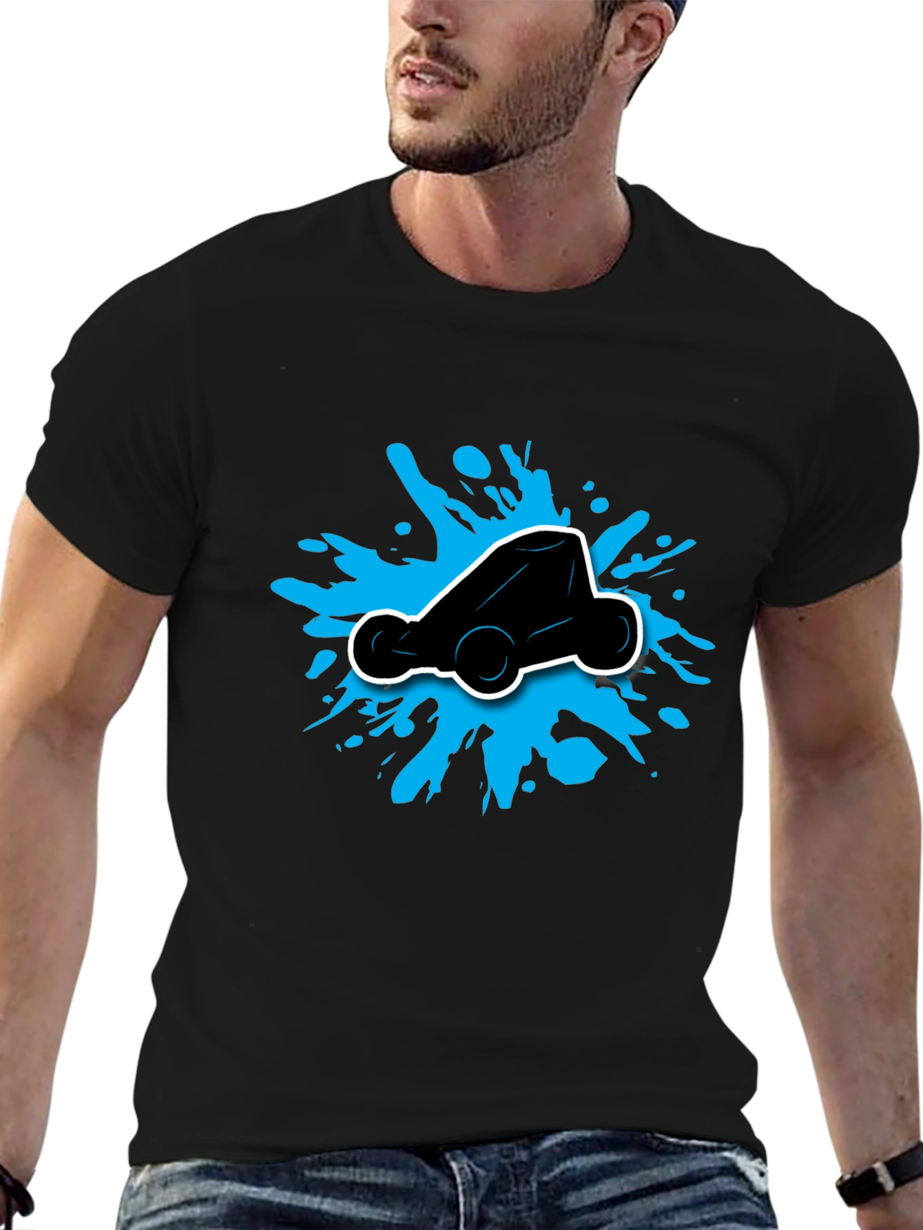 Black Go-Kart Splatter Graphic T-Shirt