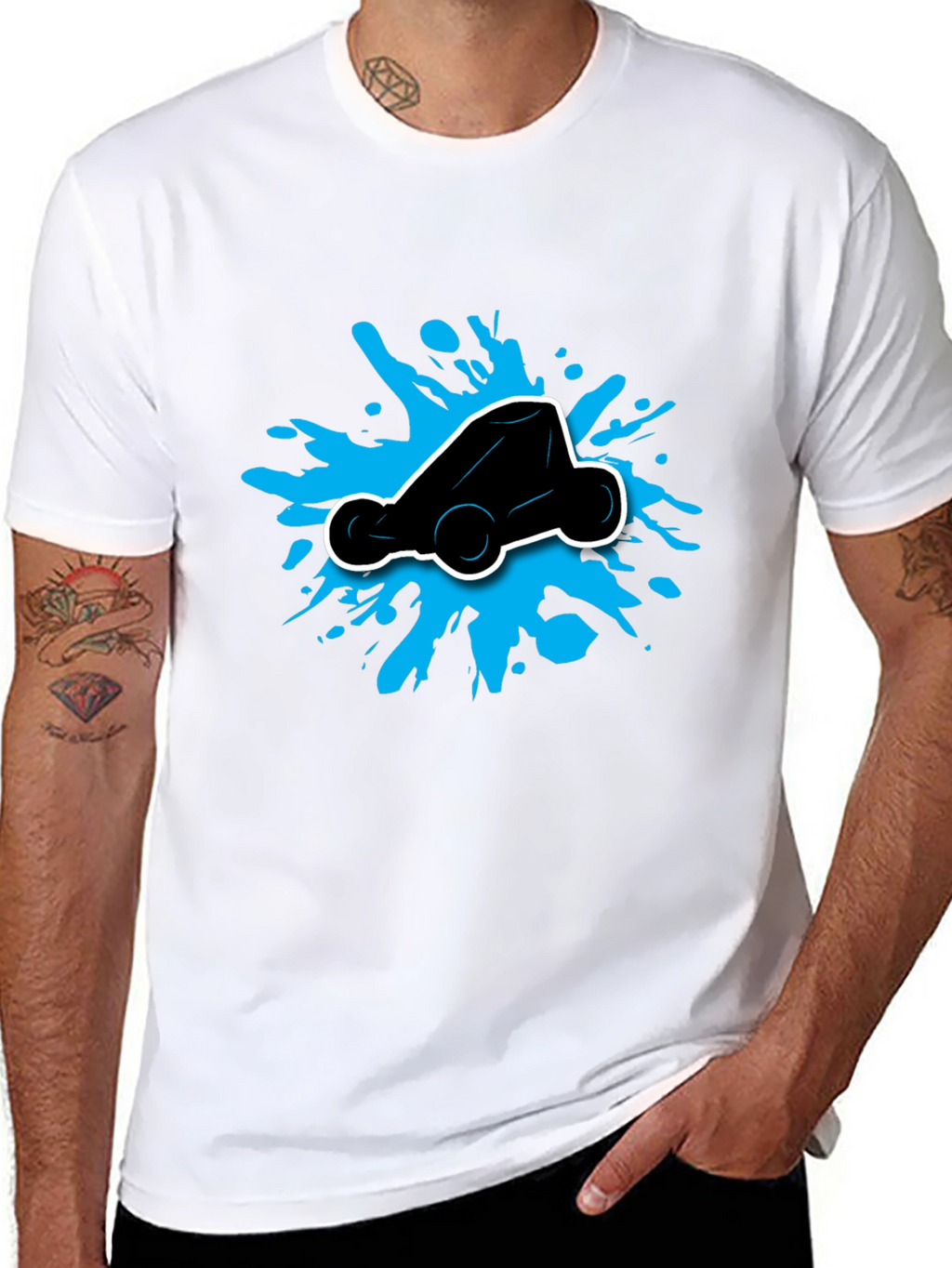Black Go-Kart Splatter Graphic T-Shirt