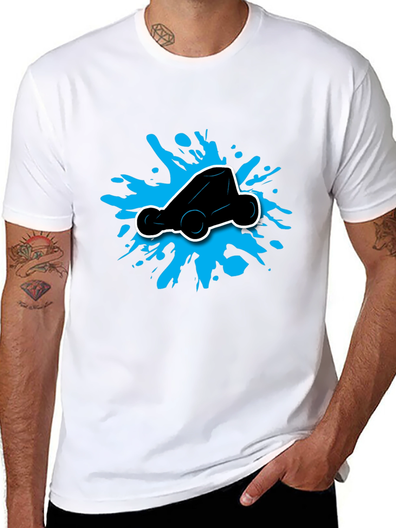 Black Go-Kart Splatter Graphic T-Shirt