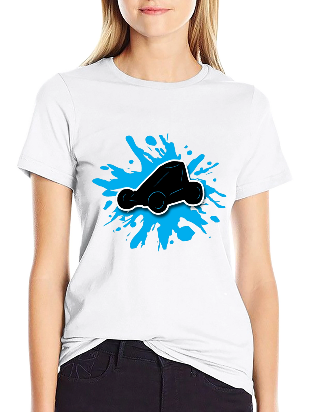 Black Go-Kart Splatter Graphic T-Shirt