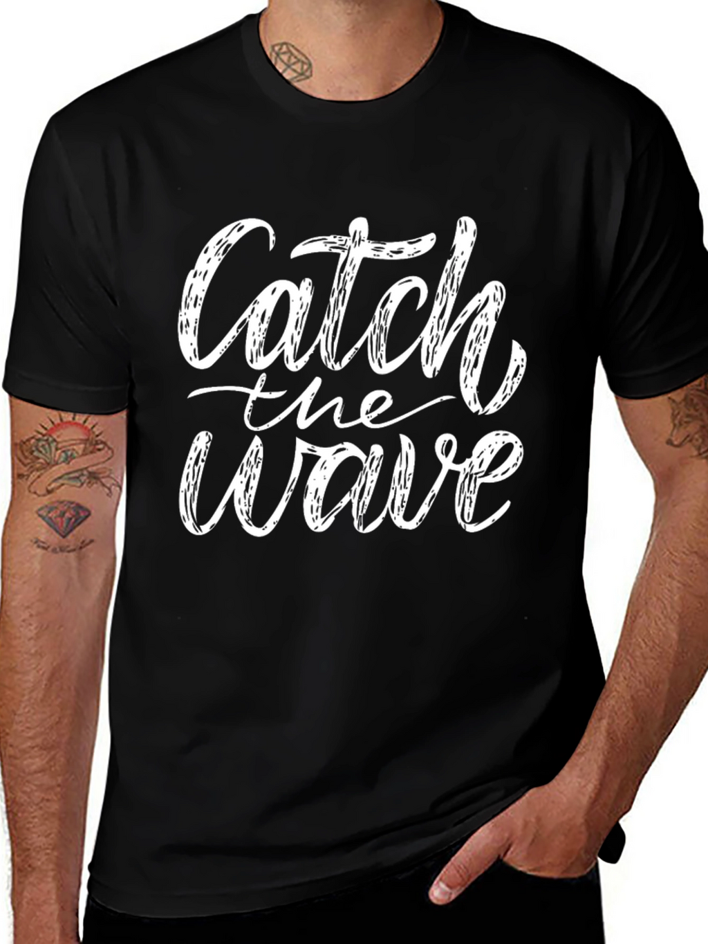 Catch the Wave Black T-Shirt