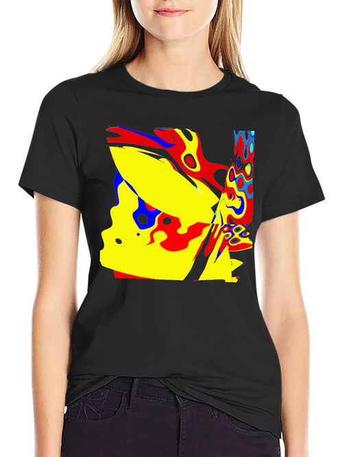 Abstract Art Black T-Shirt - Modern Graphic Tee
