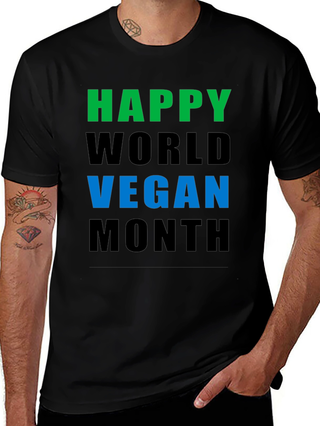 Happy World Vegan Month T-Shirt - Unisex