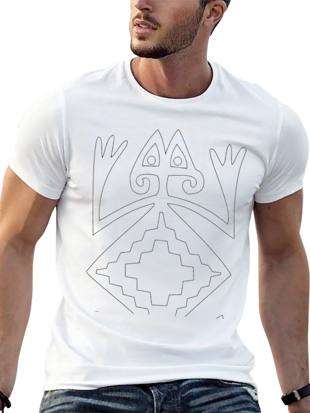 Mens Classic Black Crew Neck T-Shirt