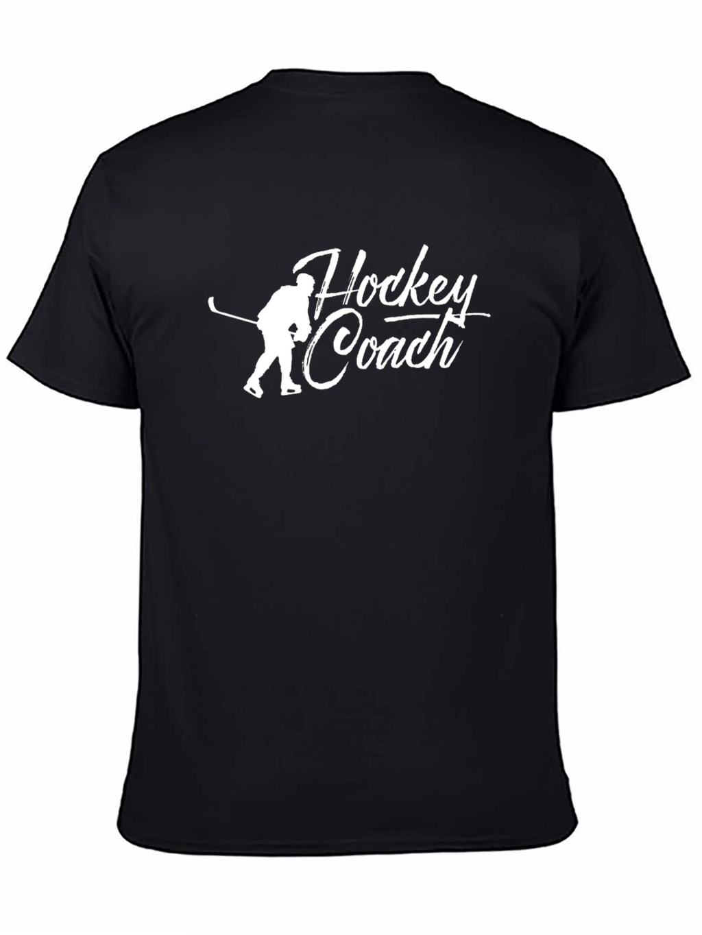 Hockey Coach Graphic Tee - Black Casual T-Shirt