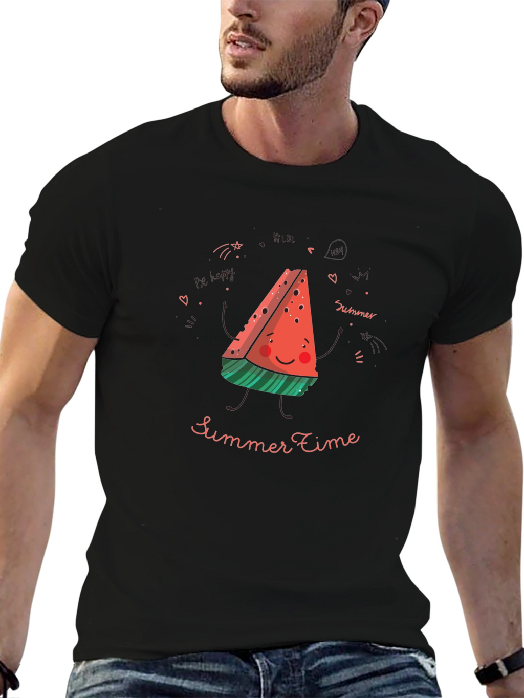 Summer Time Watermelon Graphic T-Shirt