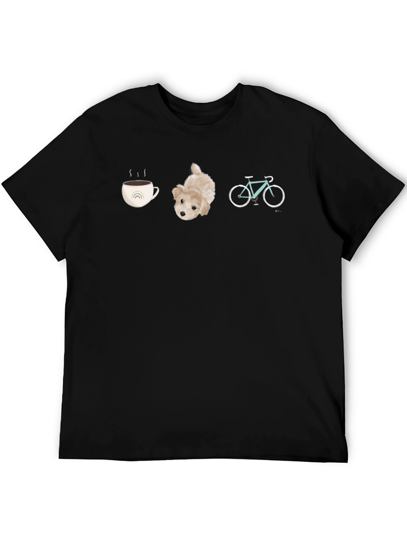 Coffee Dog & Bike Graphic Tee