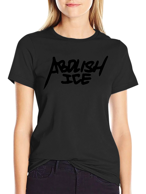 Abolish ICE Graphic Tee - Black Crew Neck