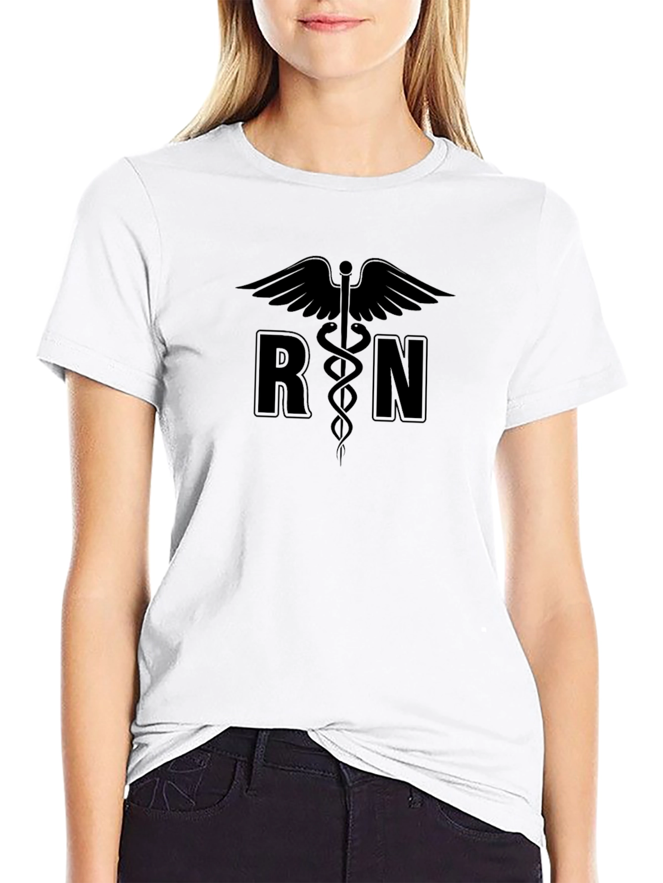 RN Caduceus Symbol Black T-Shirt