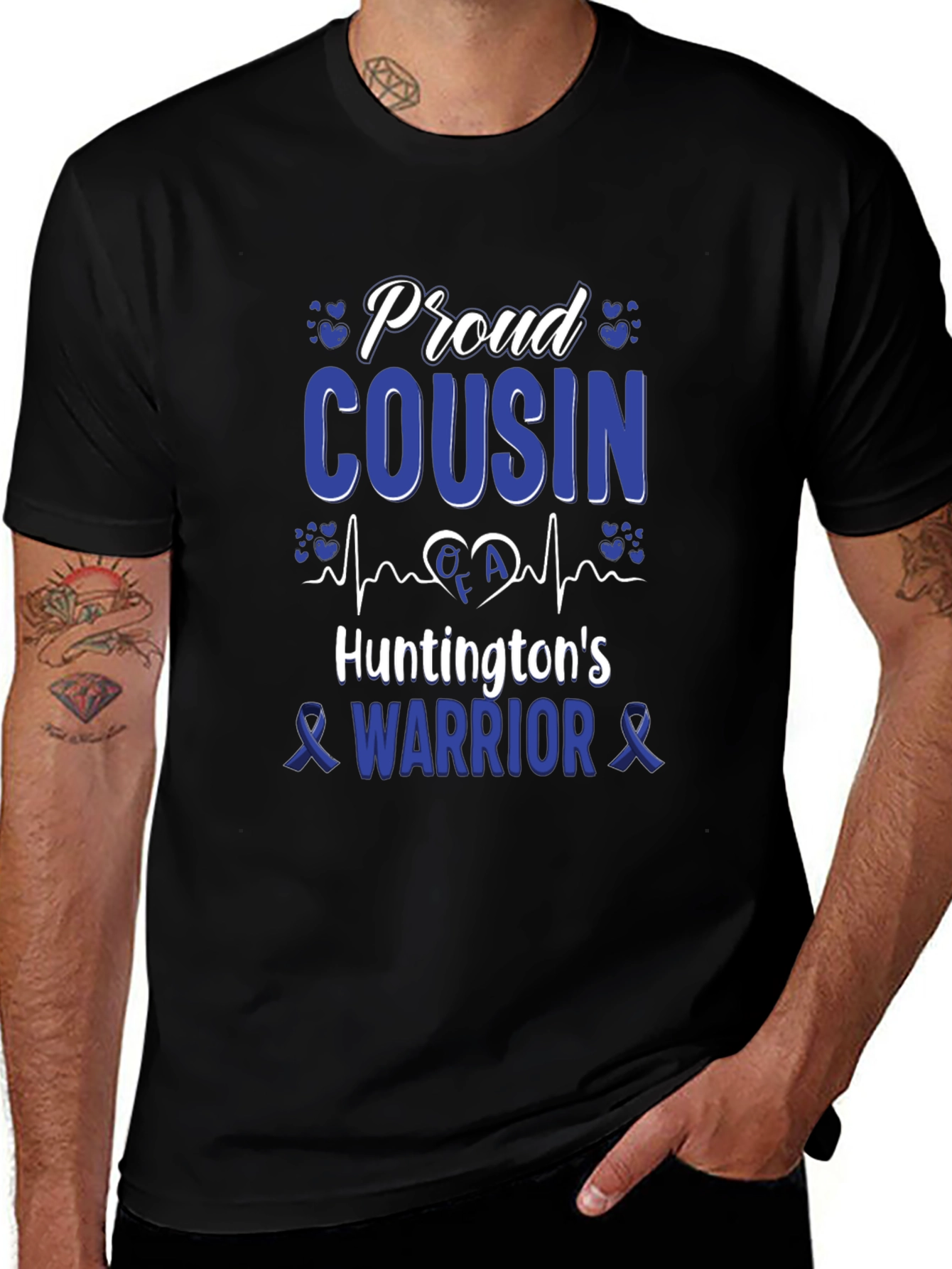 Proud Cousin Huntingtons Warrior Awareness T-Shirt