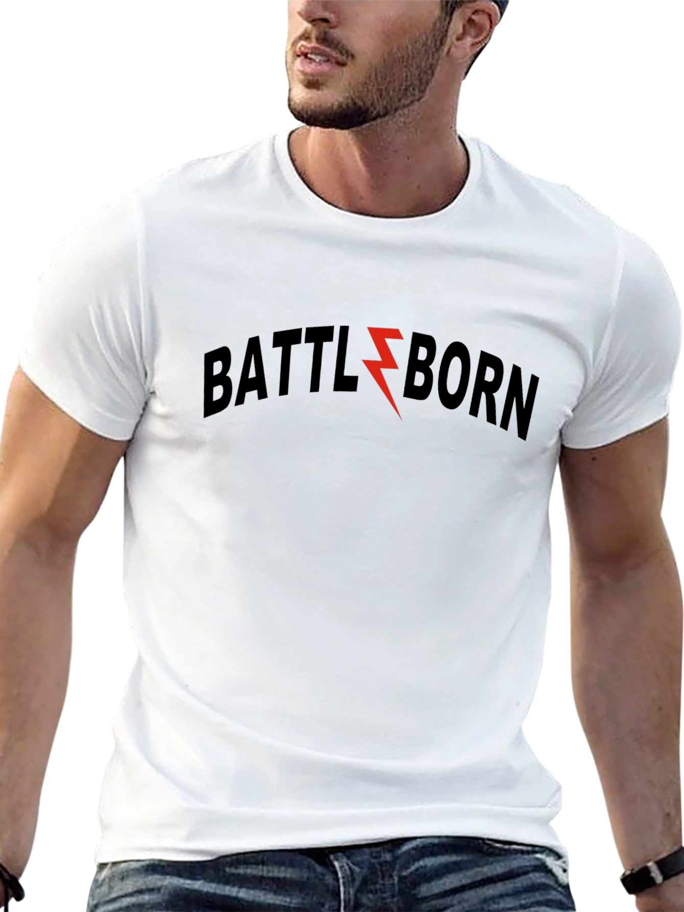 Battleborn Graphic Tee - Red Lightning Bolt Design