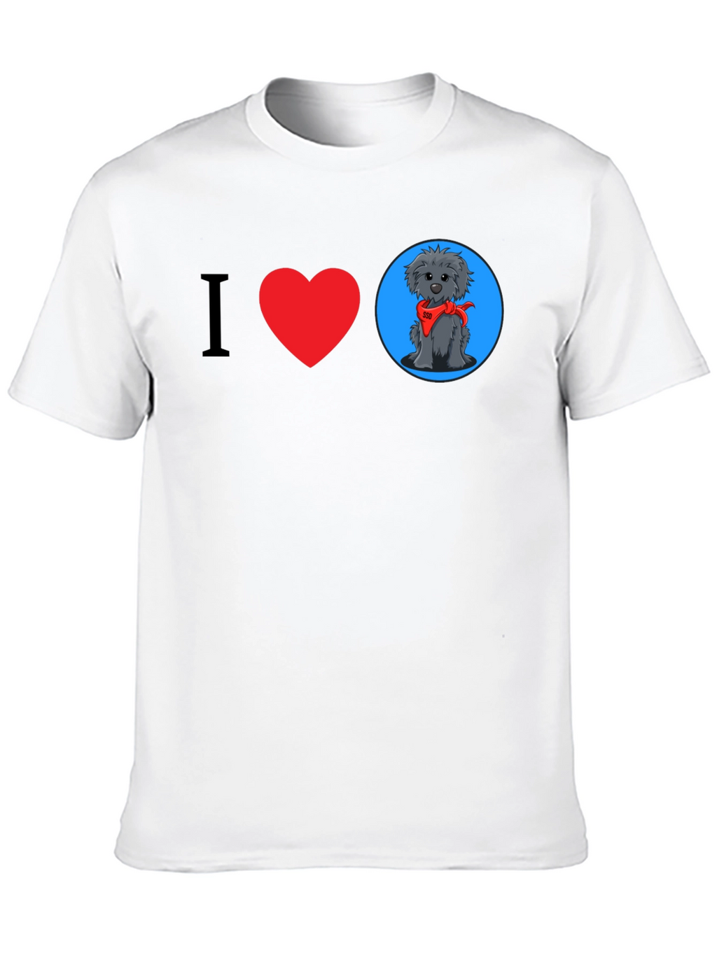 I Heart Dogs Graphic Tee - Black Cotton T-Shirt