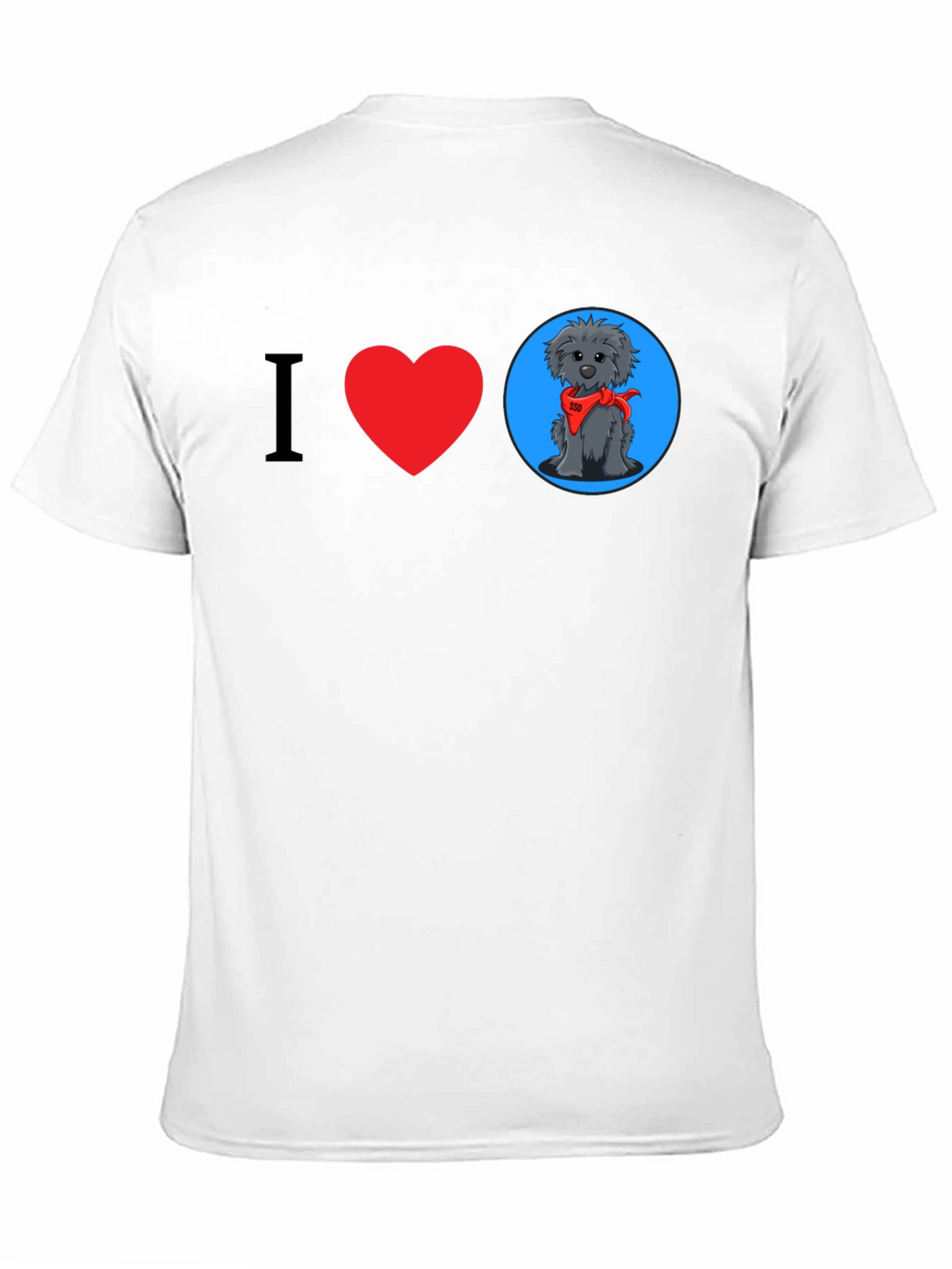 I Heart Dogs Graphic Tee - Black Cotton T-Shirt