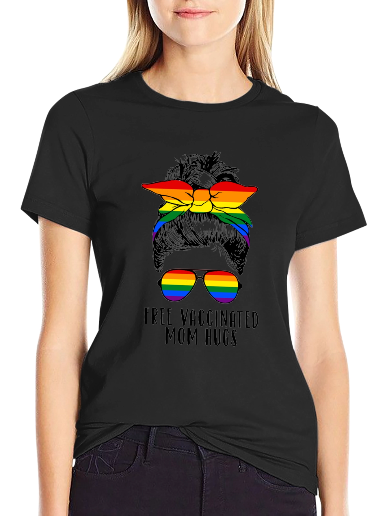Vaccinated Mom Hugs Graphic Tee