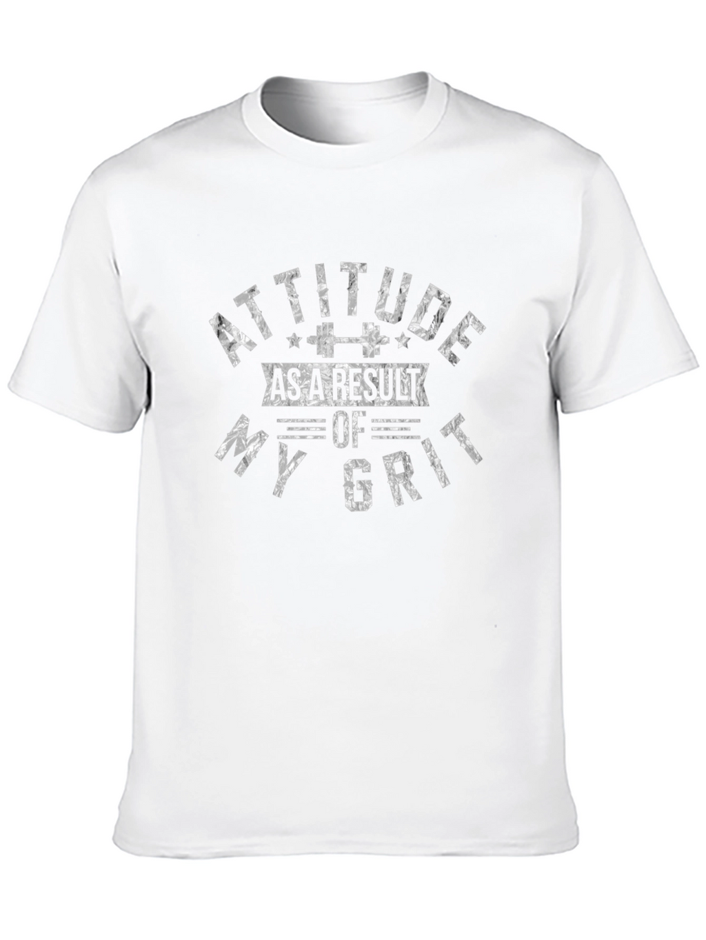 Attitude Grit Black Graphic T-Shirt