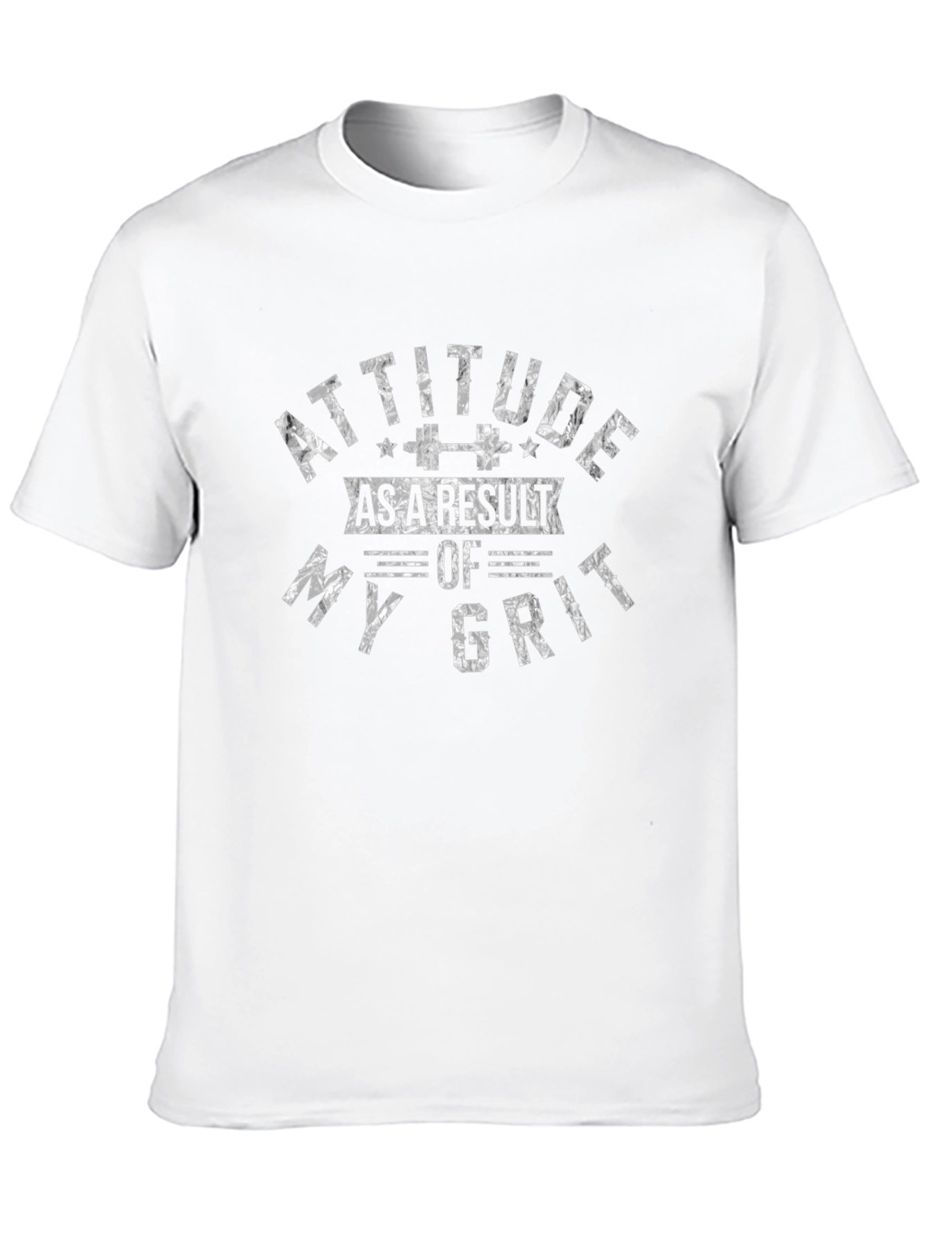 Attitude Grit Black Graphic T-Shirt