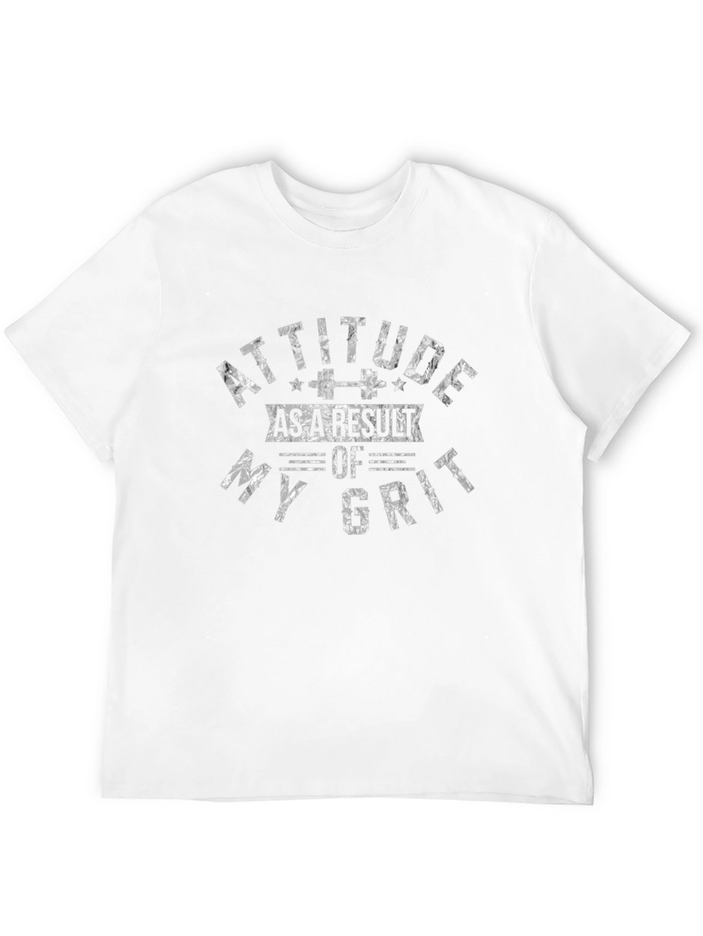Attitude Grit Black Graphic T-Shirt