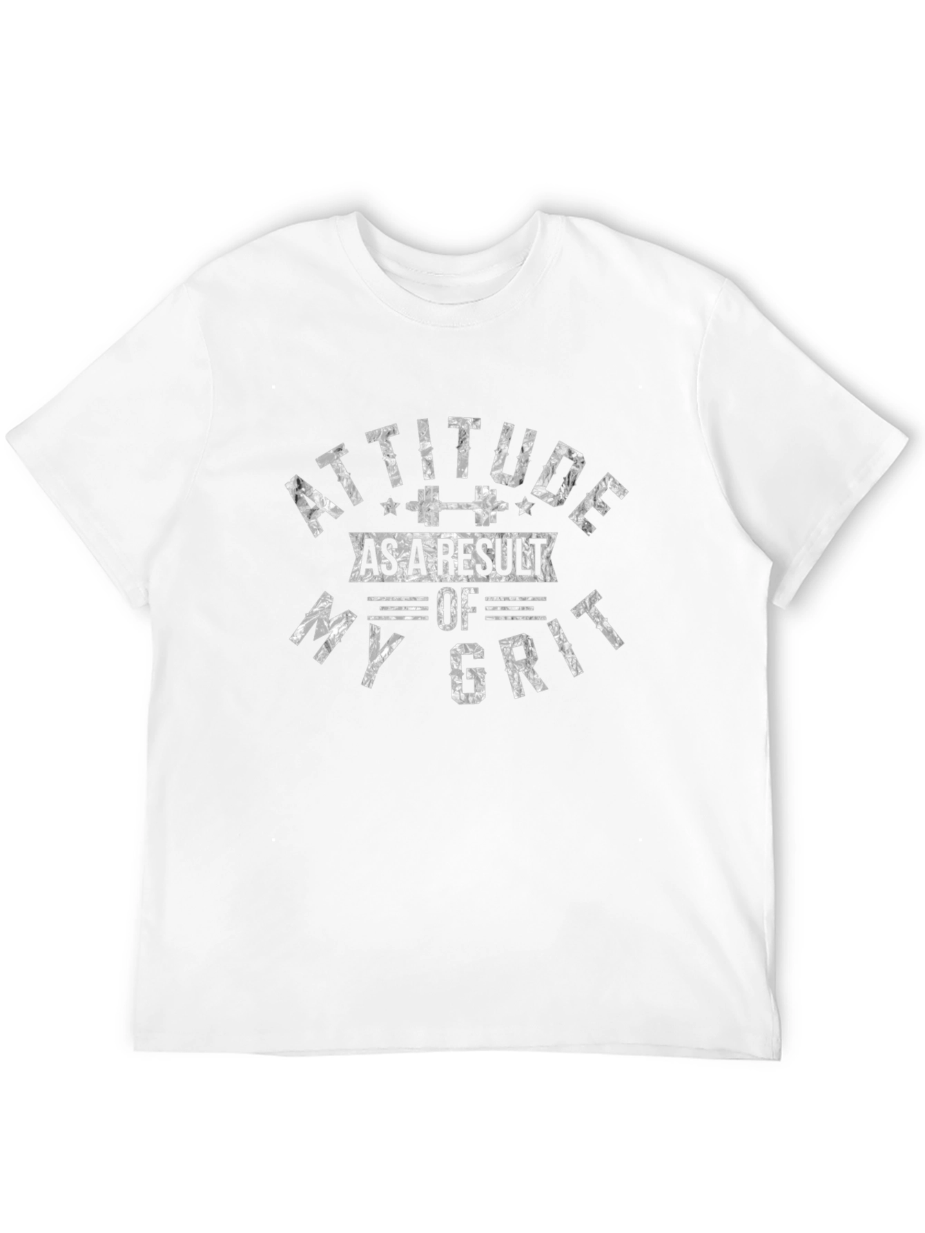 Attitude Grit Black Graphic T-Shirt