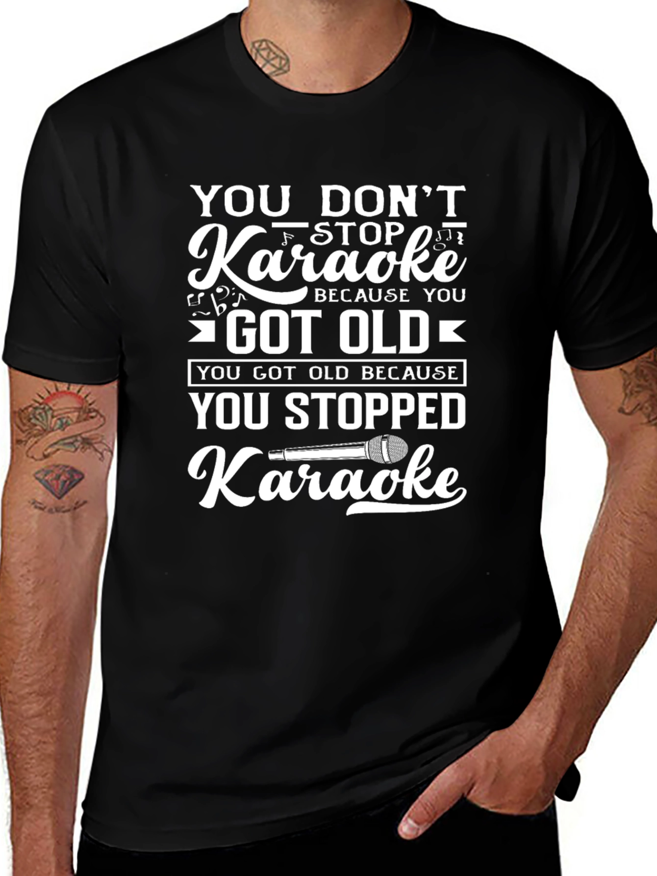 Karaoke Humor T-Shirt: Dont Stop Believing!