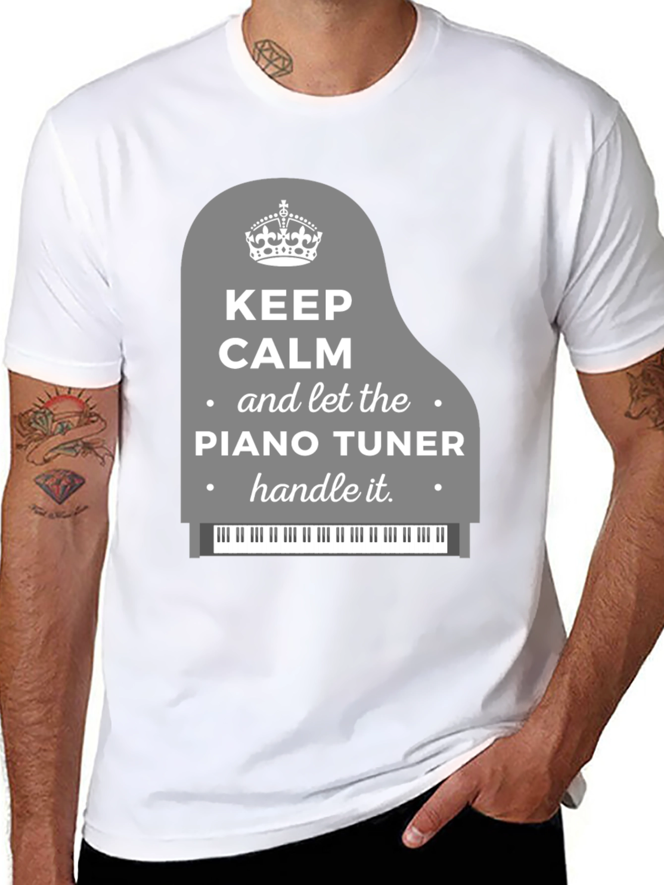 Keep Calm Piano Tuner T-Shirt - Music Lover Tee