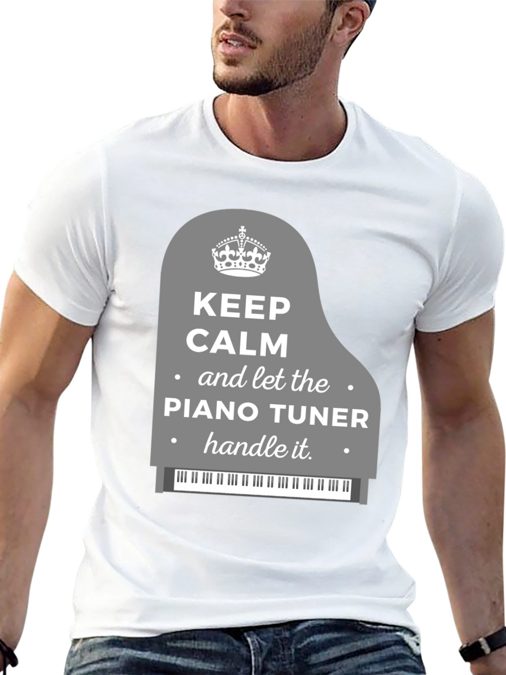 Keep Calm Piano Tuner T-Shirt - Music Lover Tee