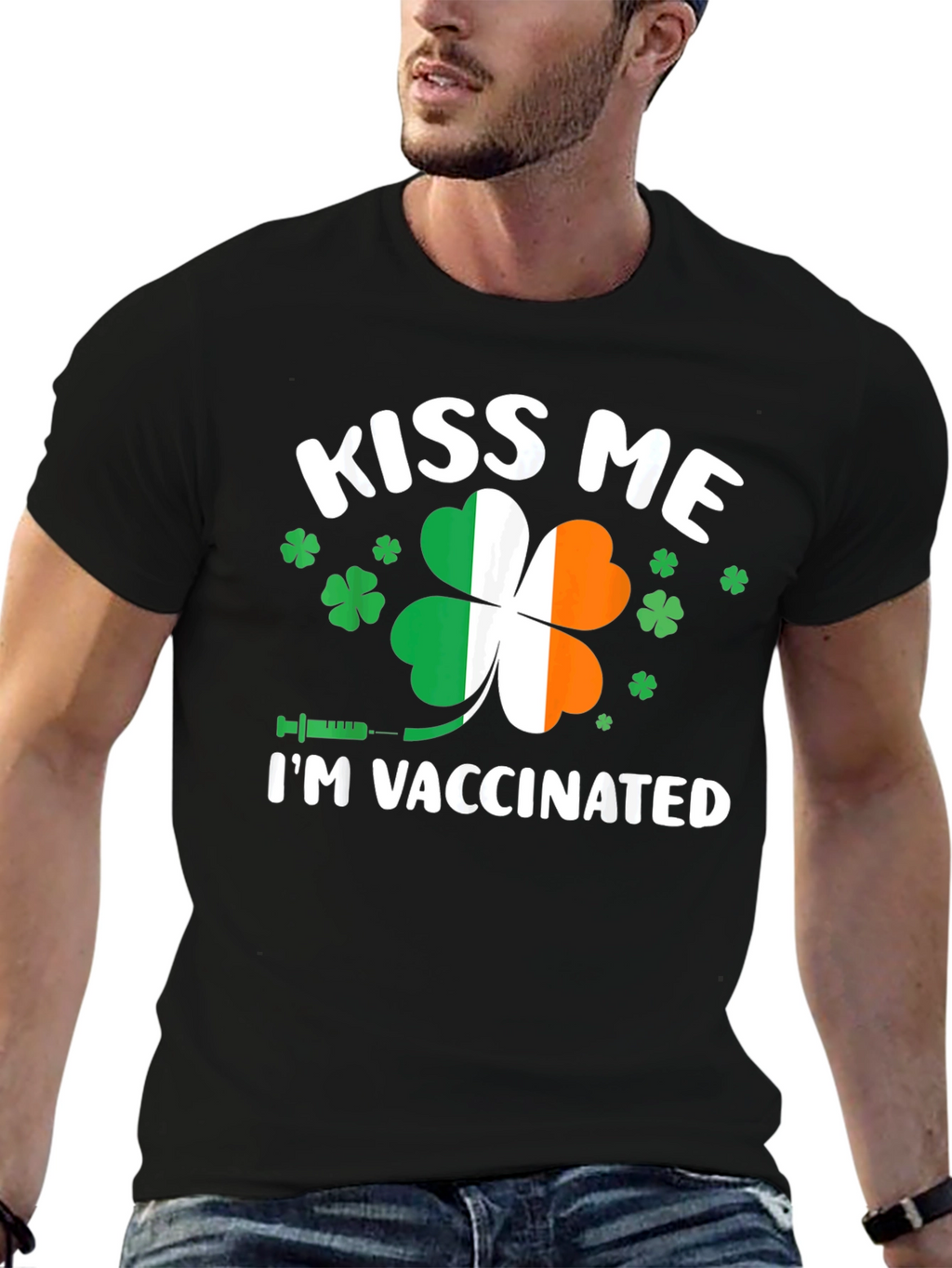 Kiss Me Im Vaccinated T-Shirt St. Patricks Day