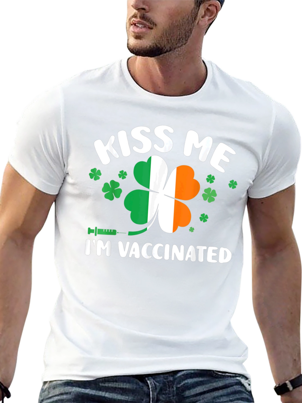 Kiss Me Im Vaccinated T-Shirt St. Patricks Day
