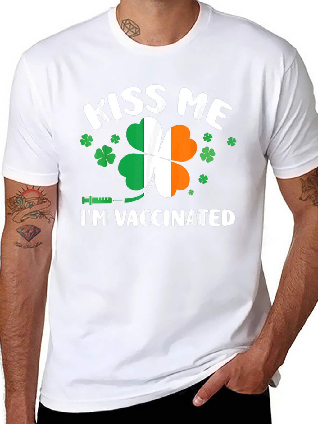 Kiss Me Im Vaccinated T-Shirt St. Patricks Day