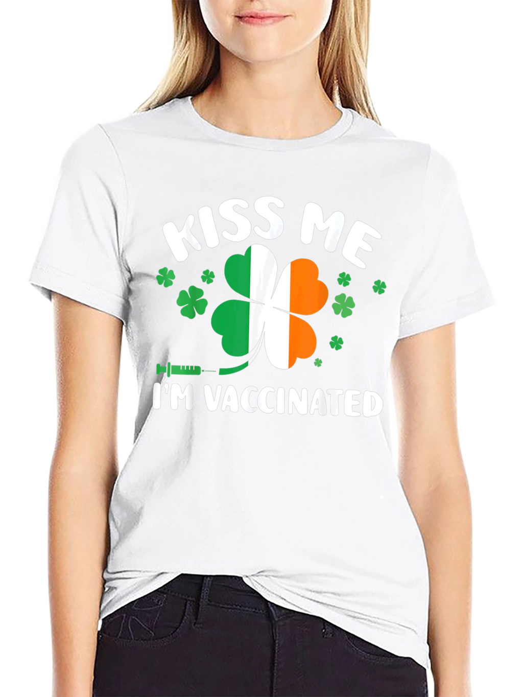 Kiss Me Im Vaccinated T-Shirt St. Patricks Day
