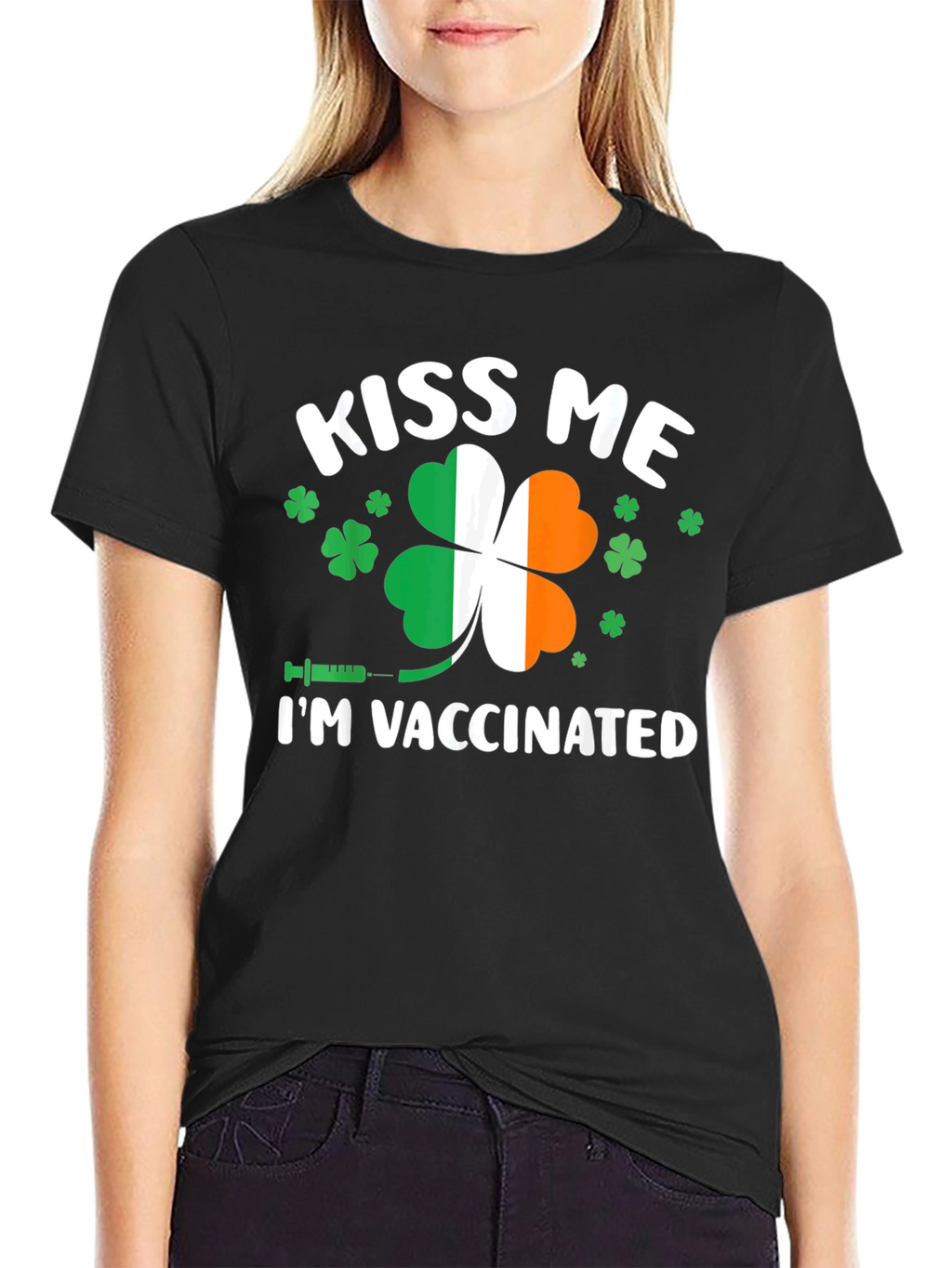Kiss Me Im Vaccinated T-Shirt St. Patricks Day