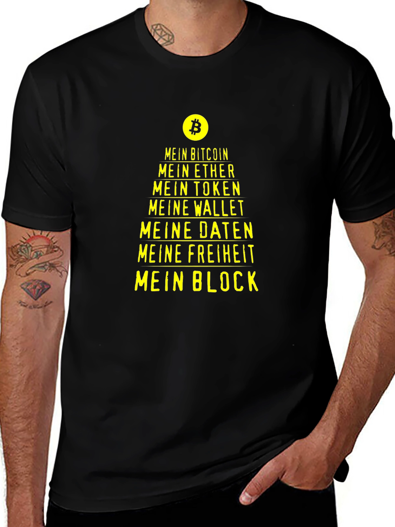 Crypto T-Shirt - Mein Bitcoin Ether Token Wallet Daten Freiheit