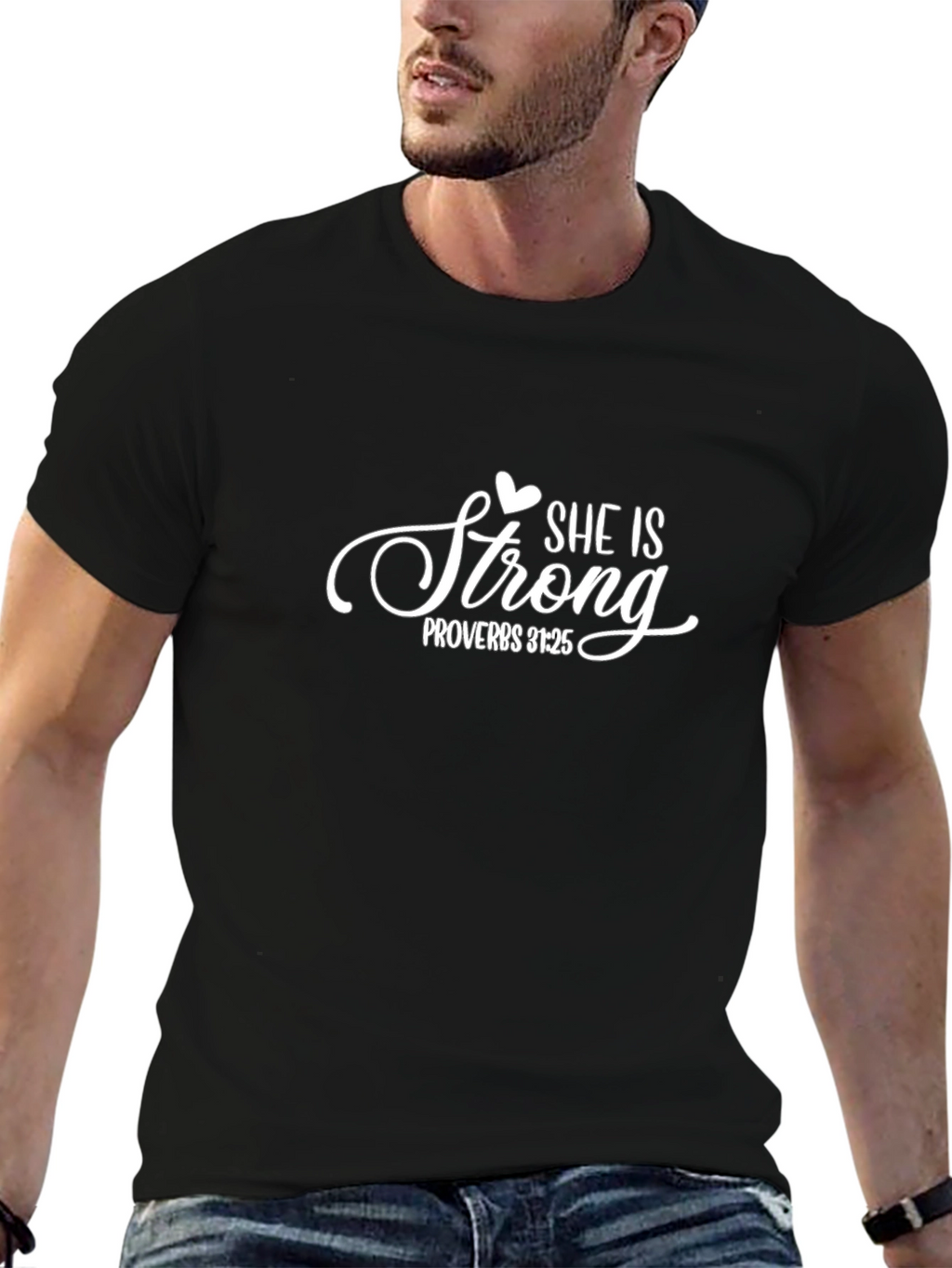 She is Strong T-Shirt Proverbs 31:25 Christian Apparel