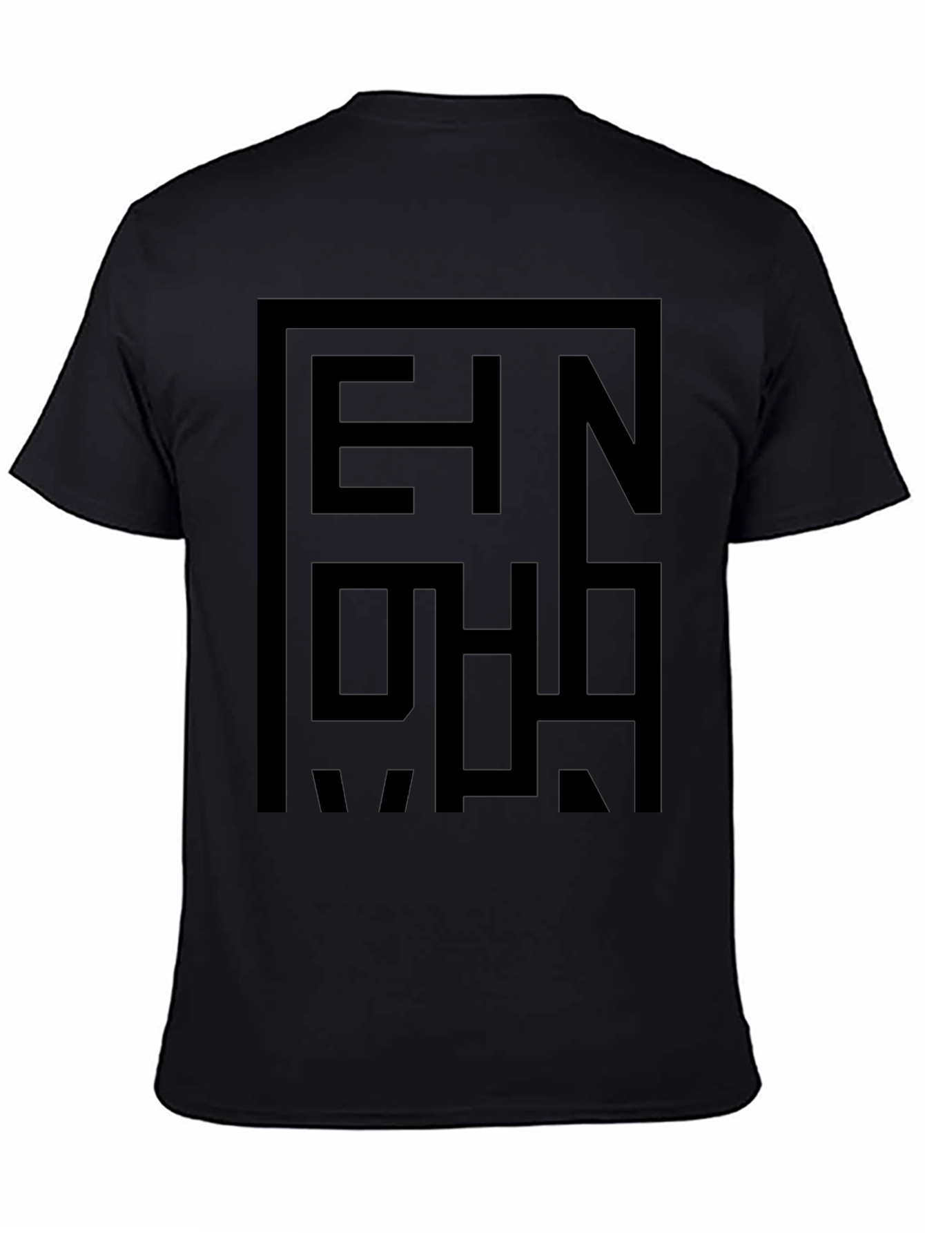 Abstract Graphic Print Black T-Shirt for Men