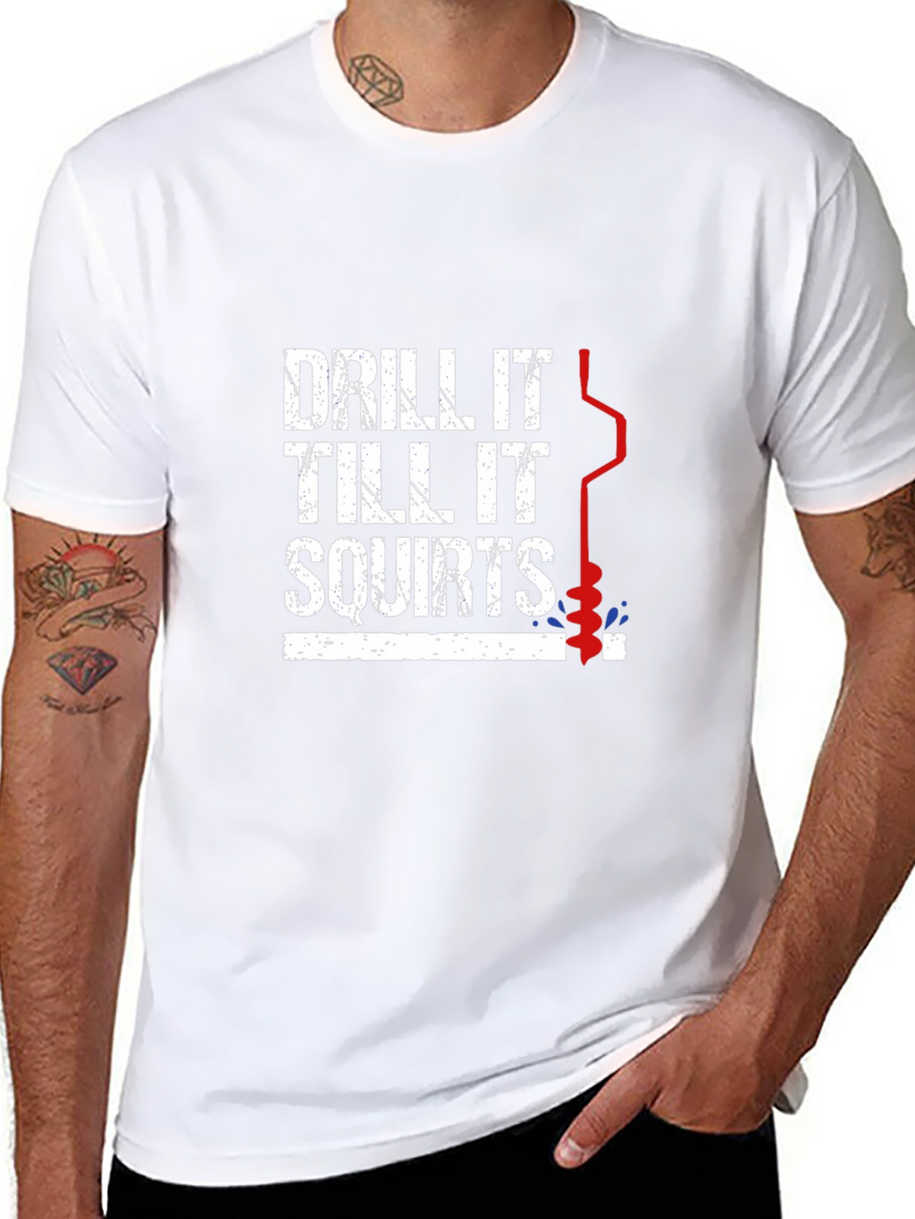 Drill It Ice Fishing Graphic Tee