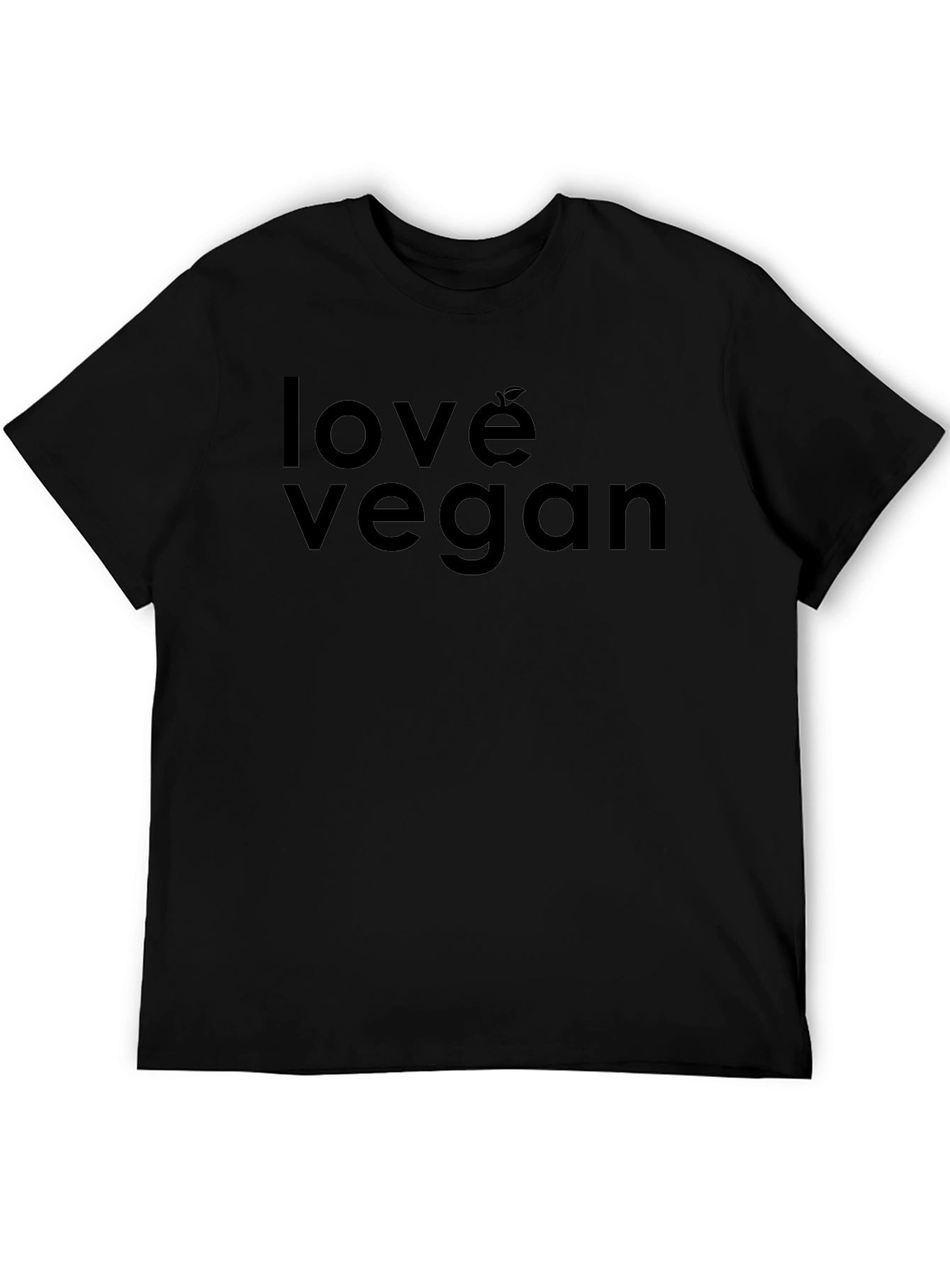 Love Vegan T-Shirt - Black Graphic Tee